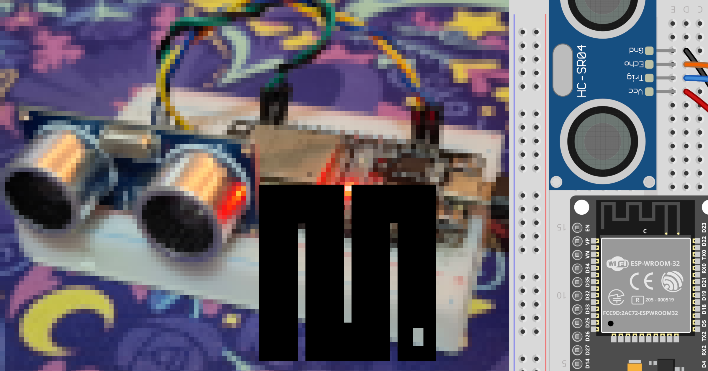 HC-SR04 ultrasonic sensor on ESP32 with MicroPython